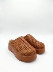 Woven Ease Platform Mules | Queen Footwear