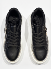 Women's Quilted Platform Lace-Up Sneakers