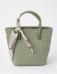 Woven Charm Mini Tote Bag | Queen Footwear