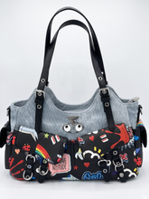 Pop Culture Multi-Pocket Shoulder Bag
