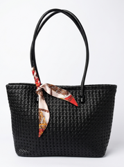 Woven Elegance Tote Bag | Queen Footwear