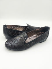 Elegant Floral Cutout Loafers | Queen Footwear