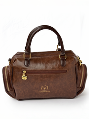 Cream Bear Travel Boston Bag