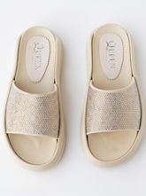 Crystal Comfort Platform Slides | Queen Footwear