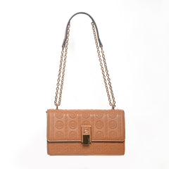 Women’s Embossed Chain Shoulder Bag | Queen Accessories