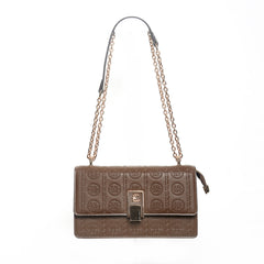 Women’s Embossed Chain Shoulder Bag | Queen Accessories