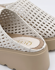Woven Ease Platform Mules | Queen Footwear