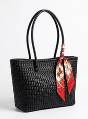 Woven Elegance Tote Bag | Queen Footwear