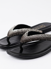Crystal Embellished Flip Flops | Queen Footwear