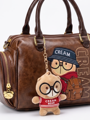 Cream Bear Travel Boston Bag
