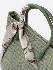 Woven Charm Mini Tote Bag | Queen Footwear