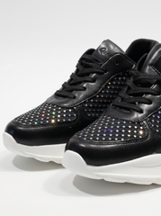 Women's Crystal Mesh Platform Sneakers