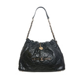 Women’s Quilted Drawstring Shoulder Bag | Queen Fashion