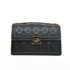Women’s Embossed Structured Shoulder Bag | Queen Fashion