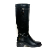 Women’s Padlock-Belt Knee Boots | Queen Footwear