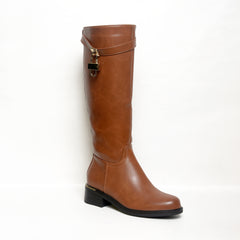 Women’s Padlock-Belt Knee Boots | Queen Footwear