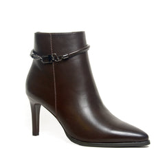 Women’s Chain-Detailed Pointed Ankle Boots | Queen Footwear