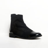 Luna Cap-Toe Suede Ankle Boot – Black | Queen Footwear
