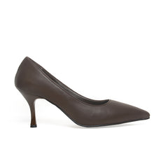 Women’s Classic Mid-Heel Pump | Pointed Toe | Queen Footwear