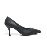 Women’s Classic Mid-Heel Pump | Pointed Toe | Queen Footwear