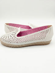 Luna Perforated Comfort Loafers | Queen Footwear