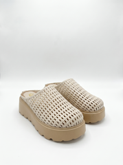 Woven Ease Platform Mules | Queen Footwear
