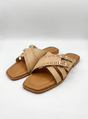 Luna Cross-Strap Flat Sandals | Queen Footwear