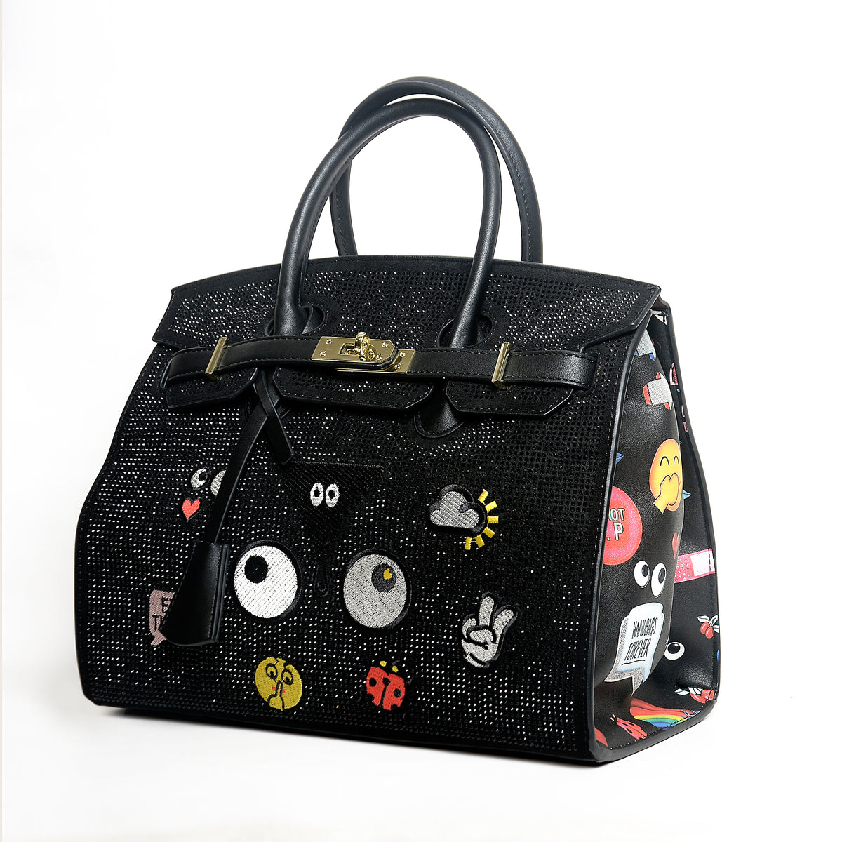 Women’s Emoji-Detail Statement Handbag | Queen Footwear