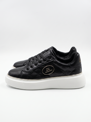 Women's Quilted Platform Lace-Up Sneakers