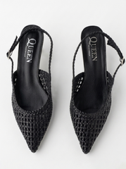 Woven Slingback Heels | Queen Footwear