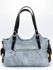 Pop Culture Multi-Pocket Shoulder Bag