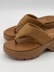 Crystal Comfort Platform Flip Flops | Queen Footwear
