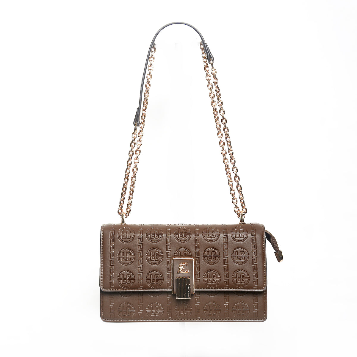 Women’s Embossed Chain Shoulder Bag | Queen Accessories
