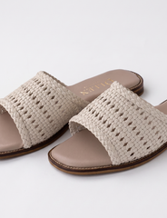 Handwoven Luxe Flat Slides | Queen Footwear