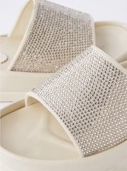 Crystal Comfort Platform Slides | Queen Footwear