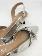 Buckle Detail Slingback Heels | Queen Footwear