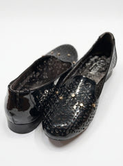 Women’s Floral Perforated Loafers | Queen Footwear