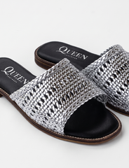 Handwoven Luxe Flat Slides | Queen Footwear
