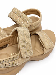 Glamour Rhinestone Platform Sandals | Queen Footwear