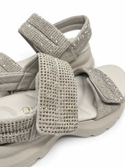 Glamour Rhinestone Platform Sandals | Queen Footwear