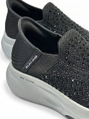 Women's Rhinestone Knit Slip-On Sneakers