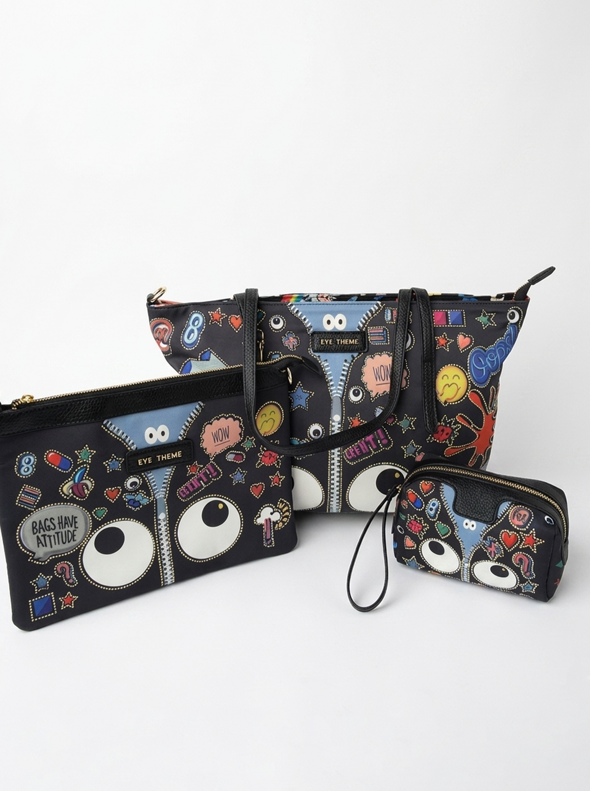Eye Theme 3-Piece Bag Set | Queen Footwear