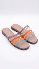 Queen Colorful Transparent Strap Sandals | Queen Footwear