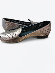 Elegant Floral Cutout Loafers | Queen Footwear