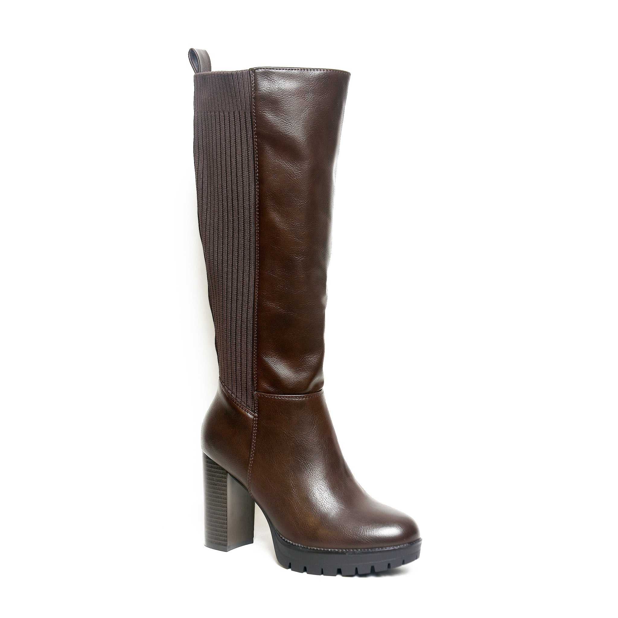 Women’s High-Heel Stretch-Back Knee Boots | Queen Footwear