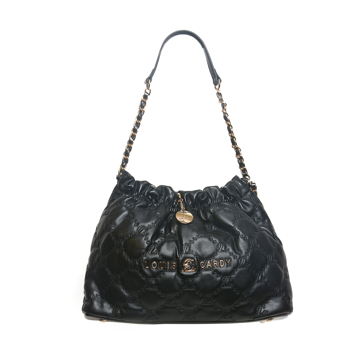 Women’s Quilted Drawstring Shoulder Bag | Queen Fashion