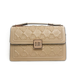 Women’s Embossed Structured Shoulder Bag | Queen Fashion