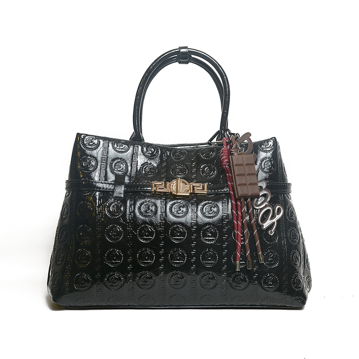 Women’s Embossed Glossy Handbag | Queen Fashion