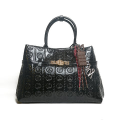 Women’s Embossed Glossy Handbag | Queen Fashion