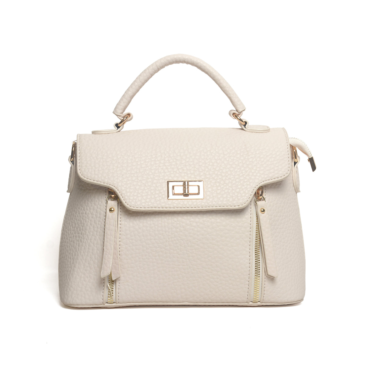 Women’s Textured Zip-Detail Handbag | Queen Fashion